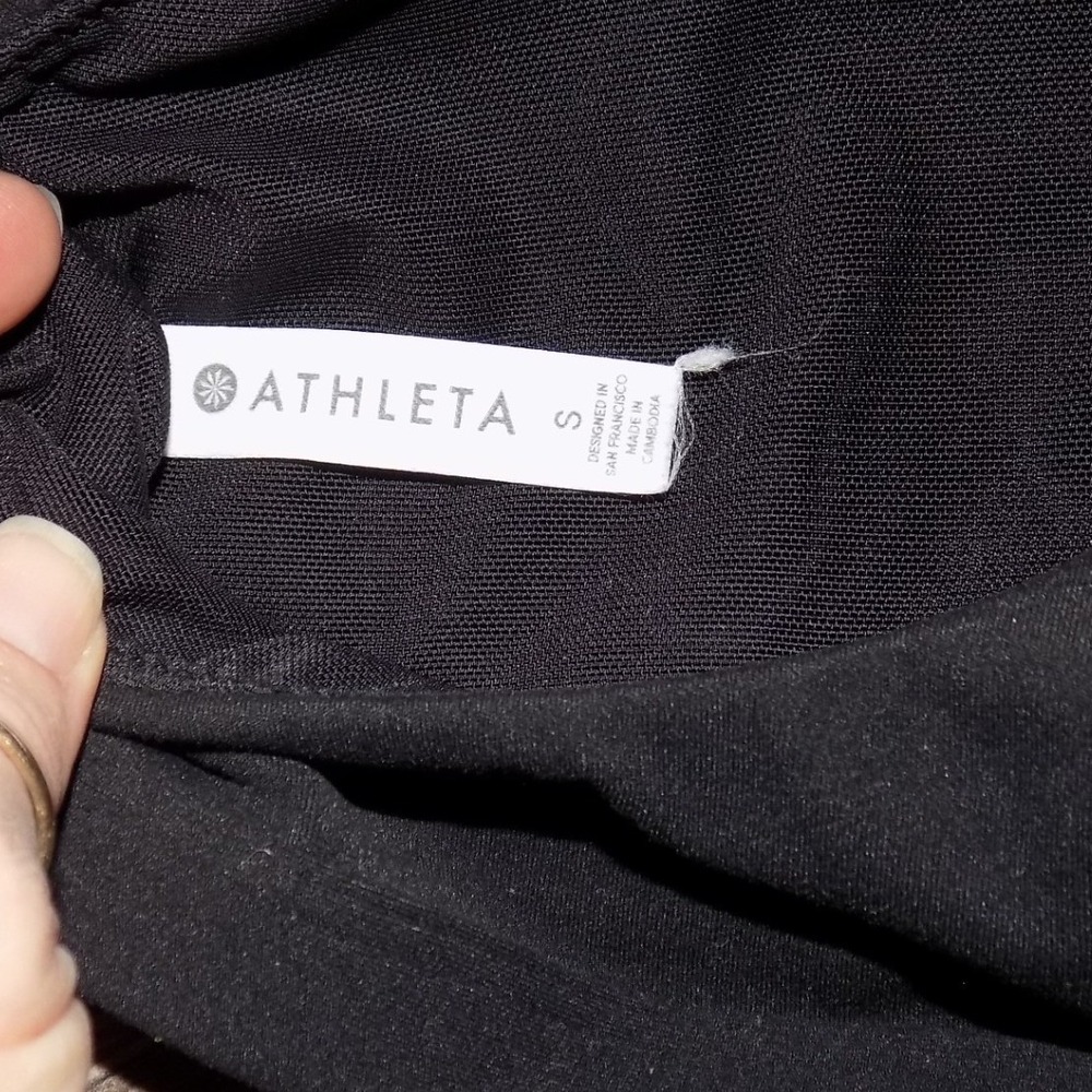 Athleta Front Closure Swimsuit Bikini Top Size S Black Excellent - Picture 5 of 5